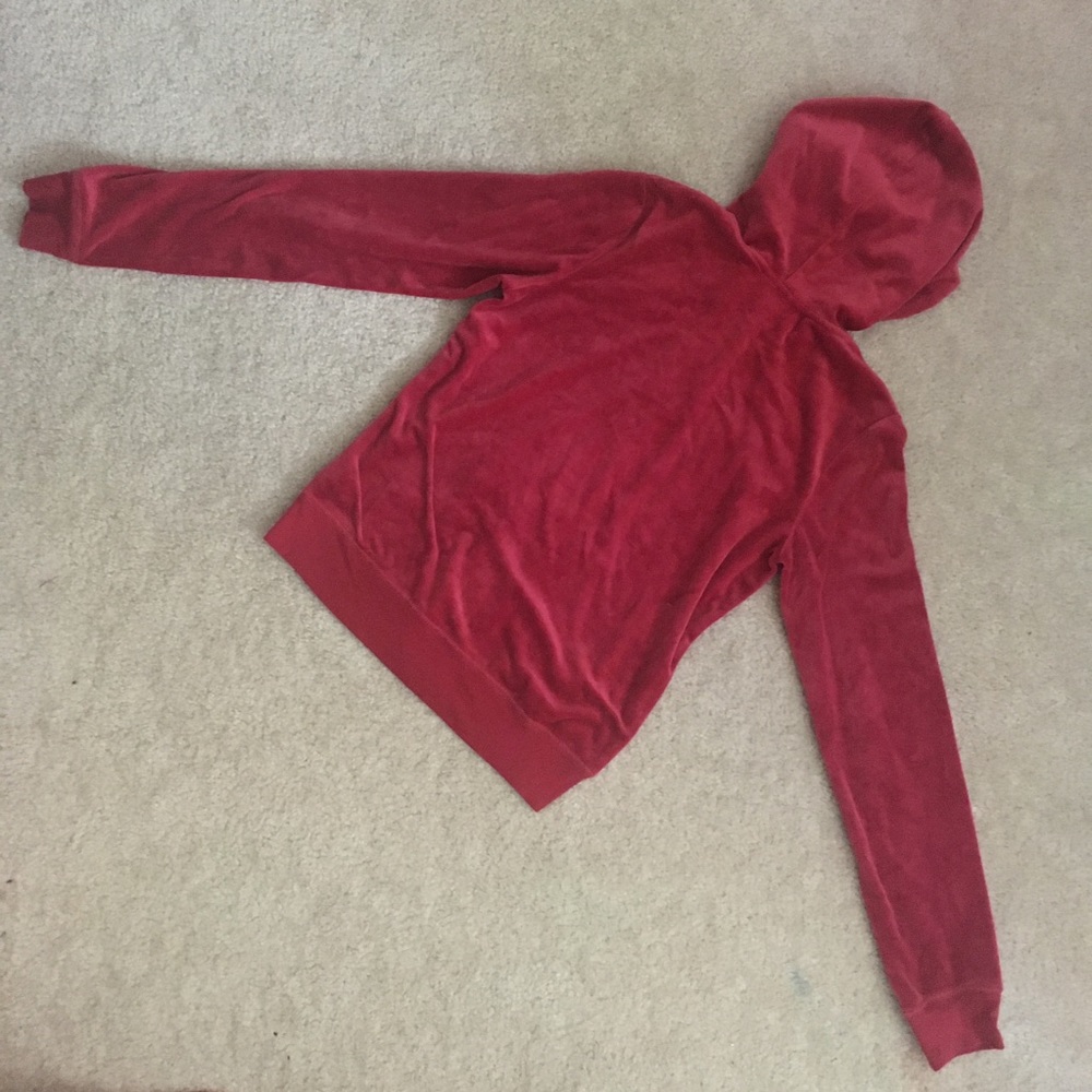 Girls Red Velvet Tracksuit Set - Picture 4 of 6
